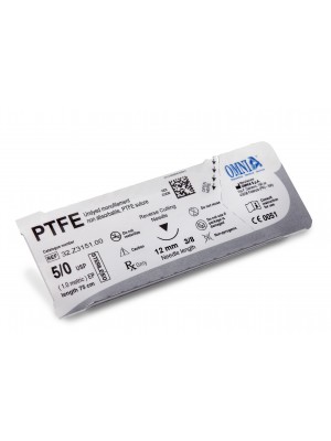 PTFE 5/0 - LIMITED EDITION - needle tip sharp, needle size 12 mm 3/8 circle, sharp body - 60 cm